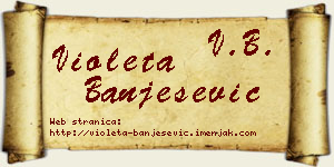 Violeta Banješević vizit kartica